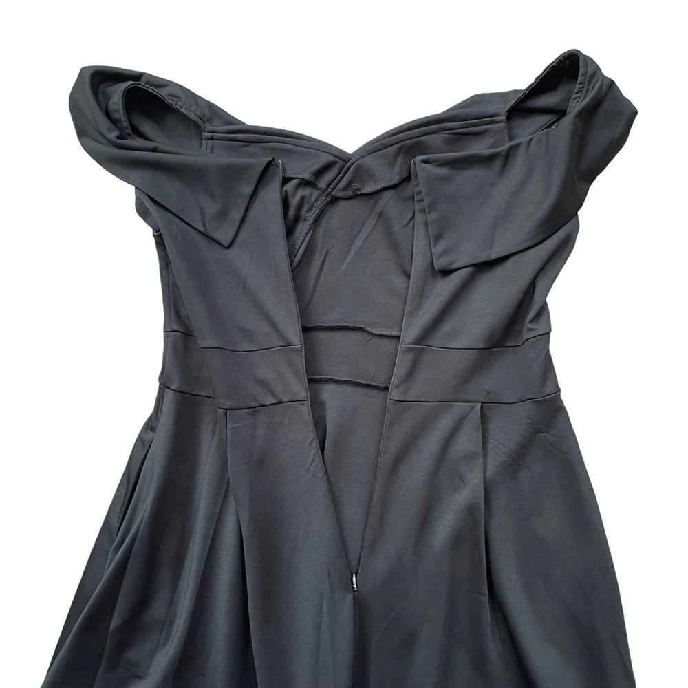 Jasambac Black Off Shoulder Formal Dress Women’s Size Medium Pockets - Picture 9 of 9